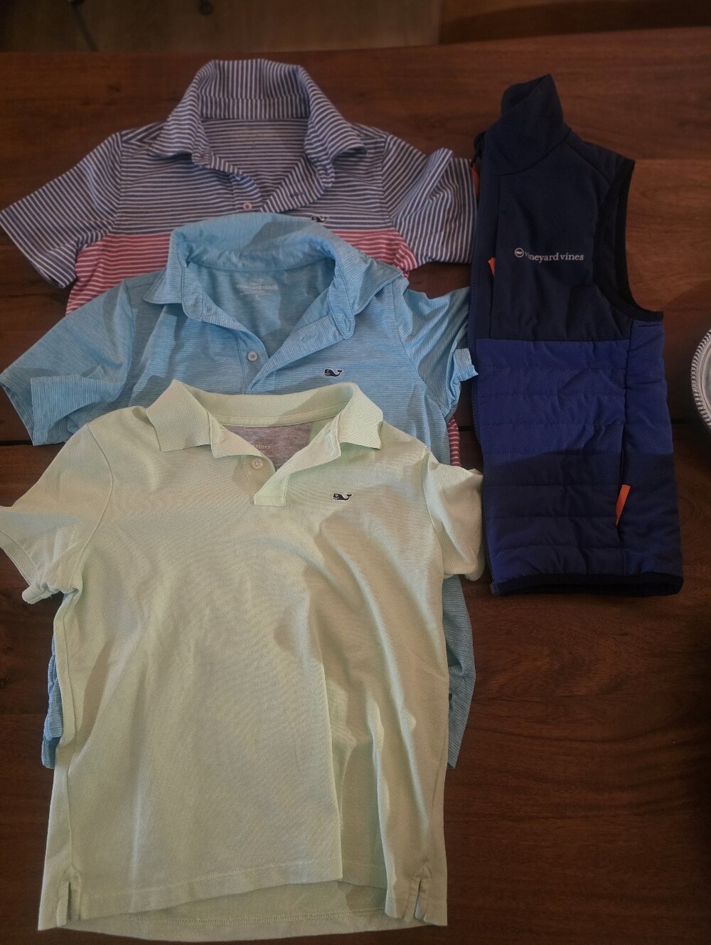 Bundle Of Vineyard Vines Performance Polos And Puffer Vest